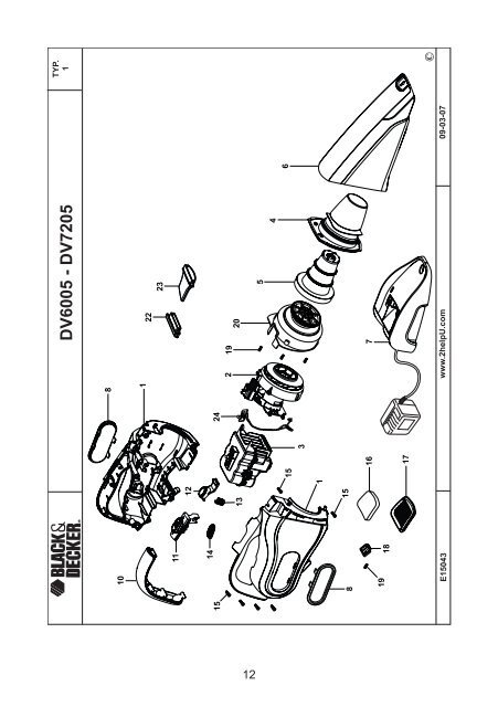 BlackandDecker Aspirateur Port S/f- Dv9605tn - Type H1 - Instruction Manual (la Hongrie)