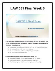 UOP Business Law 531 Week 6 Final Exam Question Answers