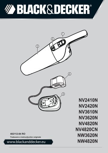 BlackandDecker Aspirateur Port S/f- Nv4820cn - Type H1 - Instruction Manual (Roumanie)