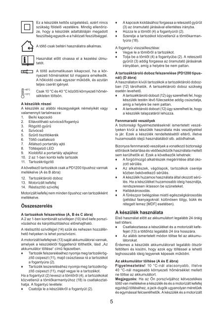 BlackandDecker Aspirateur Port S/f- Pd1200 - Type H2 - Instruction Manual (la Hongrie)