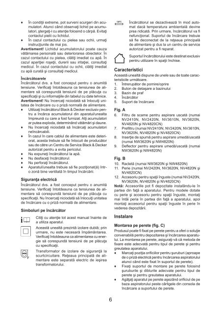 BlackandDecker Wet N'dry Vac- Nw4820n - Type H1 - Instruction Manual (Roumanie)