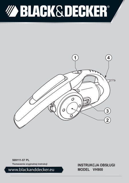 BlackandDecker Aspirateur- Vh900 - Type 1 - Instruction Manual (Pologne)