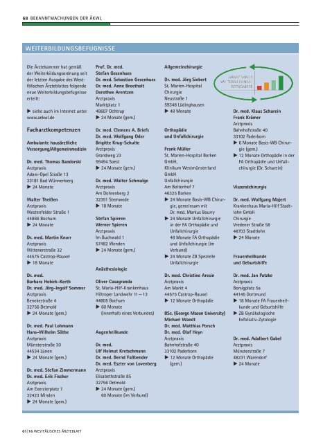 WESTFÄLISCHES ÄRZTEBLATT