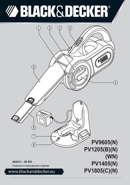 BlackandDecker Aspirateur Port S/f- Pv1405 - Type H2 - Instruction Manual (Roumanie)