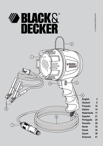 BlackandDecker Phare Auto- Bdsl300 - Type 1 - Instruction Manual (EuropÃ©en)