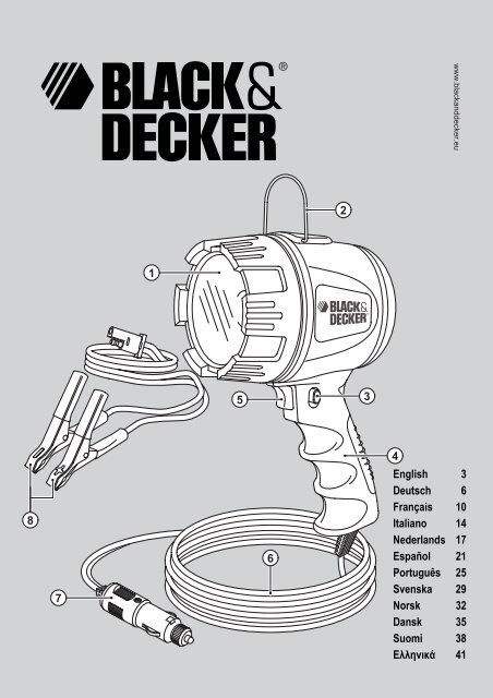 BlackandDecker Phare Auto- Bdsl300 - Type 1 - Instruction Manual (Europ&eacute;en)