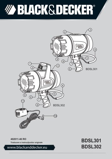 BlackandDecker Spot- Bdsl302 - Type 1 - Instruction Manual (Roumanie)