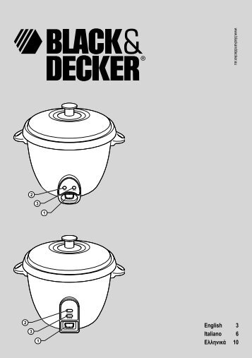BlackandDecker Cuiseur Vapeur- Rc1005 - Type 1 - Instruction Manual (Anglaise - Italienne - Grecs)