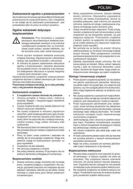 BlackandDecker Aspirateur Soufflant- Gwc1800 - Type H1 - Instruction Manual (Pologne)