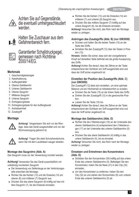 BlackandDecker Aspirateur Soufflant- Gw3030 - Type 1 - Instruction Manual (Europ&eacute;en)