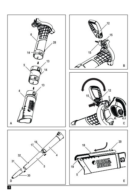 BlackandDecker Aspirateur Soufflant- Gw3030 - Type 1 - Instruction Manual (Europ&eacute;en)