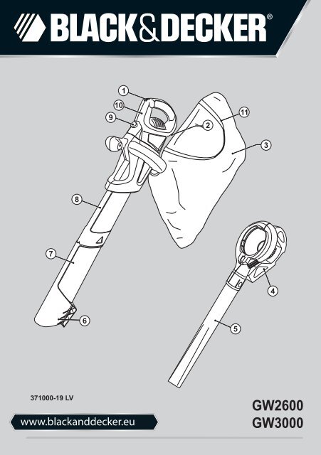 BlackandDecker Aspirateur Soufflant- Gw2600 - Type 5 - Instruction Manual (Lettonie)