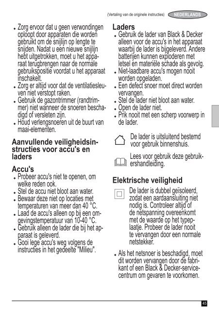 BlackandDecker Coupe-Bordurel Sans Fil- Stc1815 - Type 1 - Instruction Manual (Europ&eacute;en)