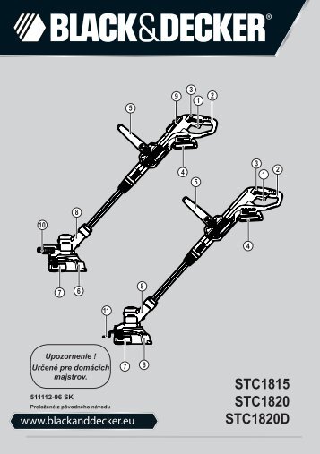 BlackandDecker Coupe-Bordurel Sans Fil- Stc1815 - Type 1 - Instruction Manual (Slovaque)
