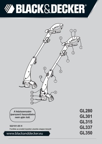 BlackandDecker Coupe-Bordure- Gl350 - Type 3 - Instruction Manual (la Hongrie)