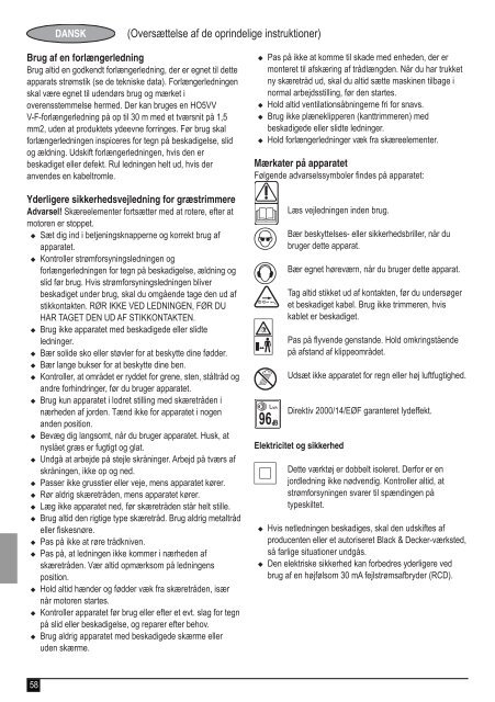 BlackandDecker Coupe-Bordure- Gl310 - Type 1 - Instruction Manual (Europ&eacute;en)