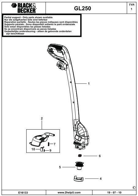 BlackandDecker Coupe-Bordure- Gl310 - Type 1 - Instruction Manual (Europ&eacute;en)