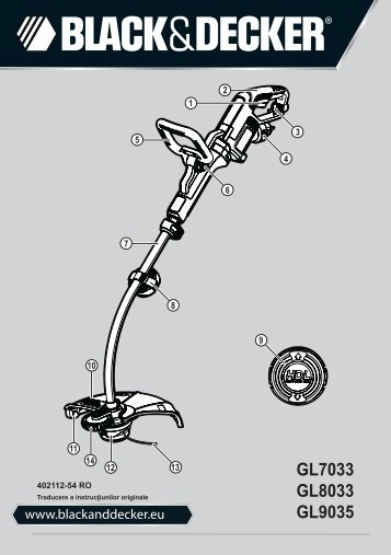 BlackandDecker Coupe-Bordure- Gl8033 - Type 1 - Instruction Manual (Roumanie)