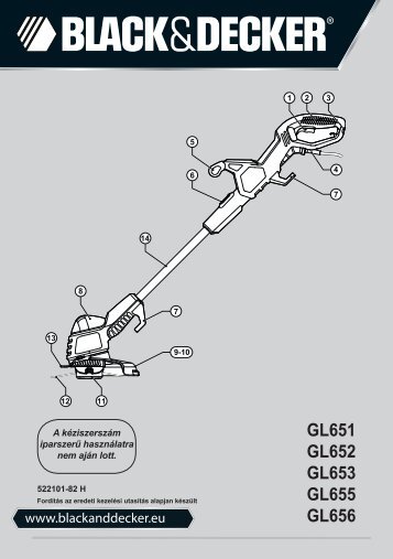 BlackandDecker Coupe-Bordure- Gl652 - Type 2 - 3 - Instruction Manual (la Hongrie)