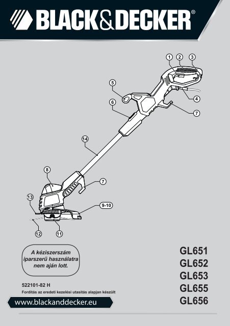 BlackandDecker Coupe-Bordure- Gl652 - Type 2 - 3 - Instruction Manual (la Hongrie)