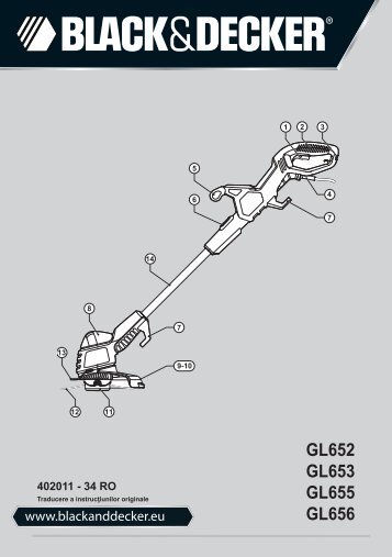 BlackandDecker Coupe-Bordure- Gl652 - Type 2 - 3 - Instruction Manual (Roumanie)