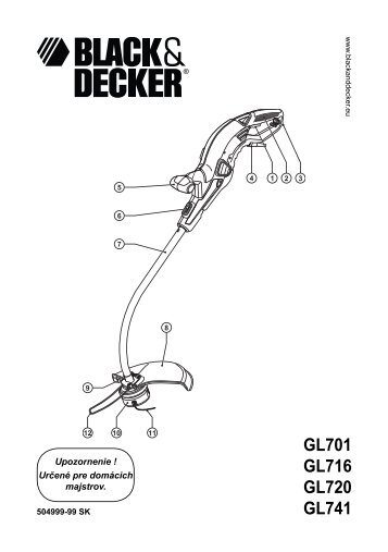 BlackandDecker Coupe-Bordure- Gl720 - Type 2 - Instruction Manual (Slovaque)
