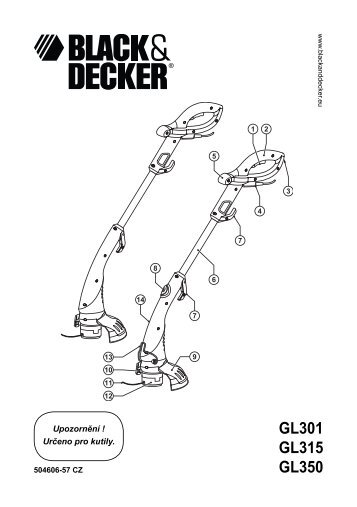 BlackandDecker Coupe-Bordure- Gl350 - Type 1 - Instruction Manual (TchÃ¨que)