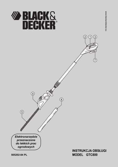 BlackandDecker Taille Haies Sans Fil- Gtc800 - Type H1 - Instruction Manual (Pologne)