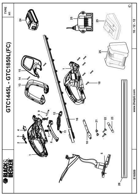 BlackandDecker Taille-Haies S/f- Gtc1445l - Type H1 - Instruction Manual (Australie Nouvelle-Z&eacute;lande)