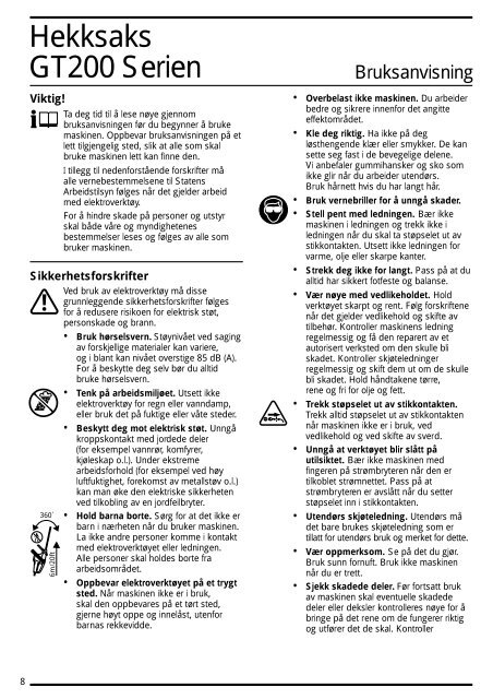 BlackandDecker Taille Haies- Gt341 - Type 1 - Instruction Manual (Nordique)