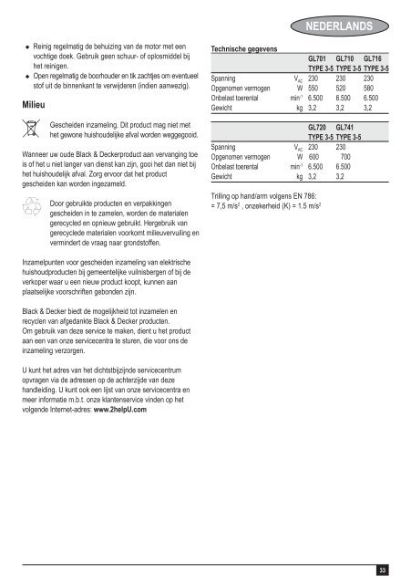 BlackandDecker Coupe-Bordure- Gl710 - Type 5 - Instruction Manual (Europ&eacute;en)