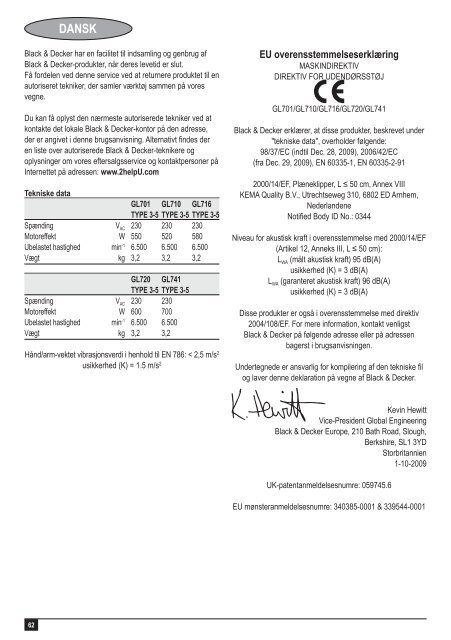 BlackandDecker Coupe-Bordure- Gl710 - Type 5 - Instruction Manual (Europ&eacute;en)