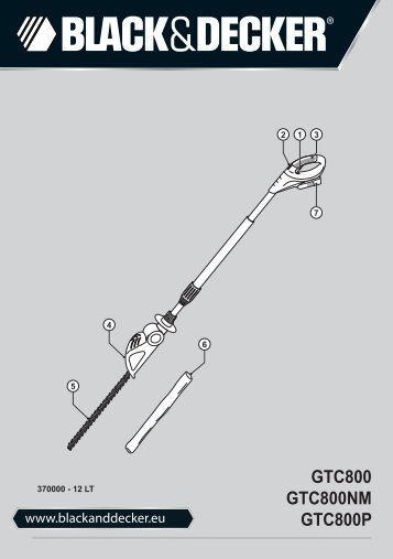 BlackandDecker Taille Haies Sans Fil- Gtc800nm - Type H1 - Instruction Manual (Lituanie)