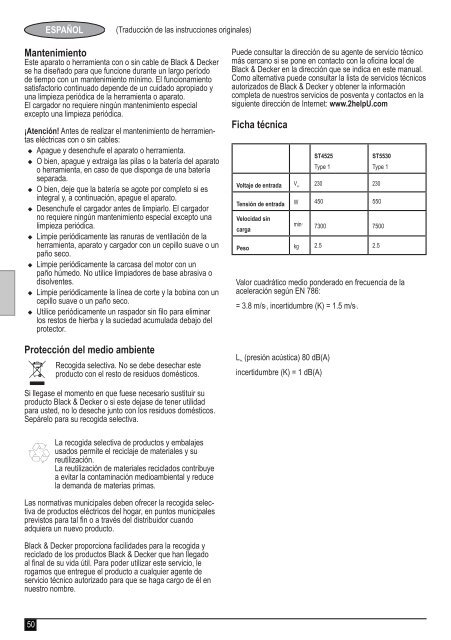 BlackandDecker Coupe-Bordure- St5530 - Type 1 - Instruction Manual (Europ&eacute;en)