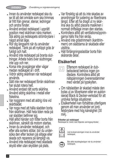 BlackandDecker Coupe-Bordure- St5530 - Type 1 - Instruction Manual (Europ&eacute;en)