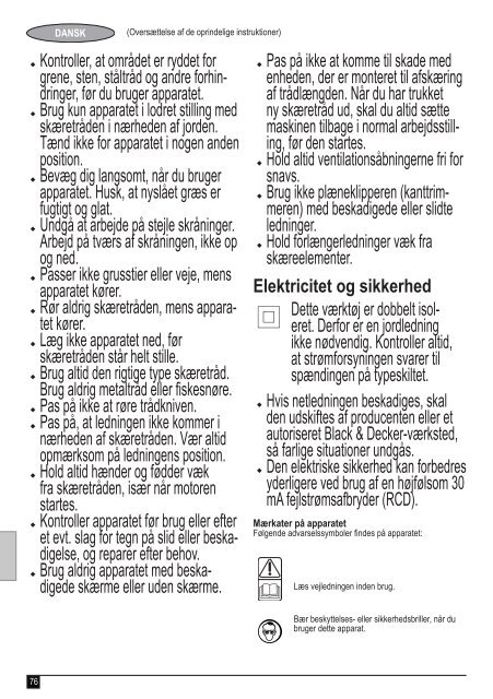 BlackandDecker Coupe-Bordure- St5530 - Type 1 - Instruction Manual (Europ&eacute;en)