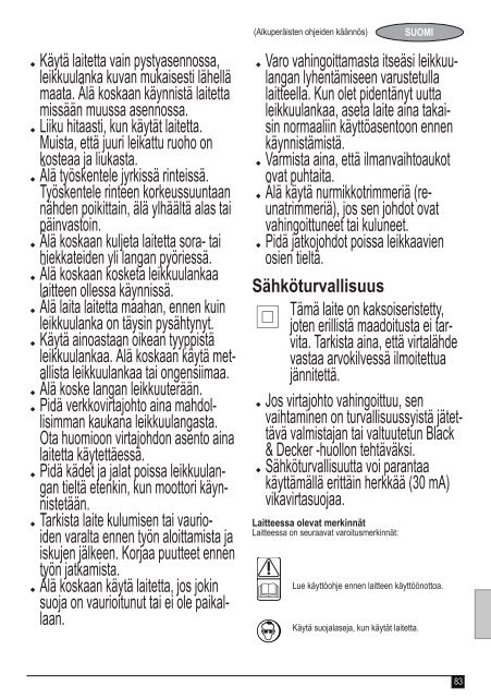 BlackandDecker Coupe-Bordure- St5530 - Type 1 - Instruction Manual (Europ&eacute;en)