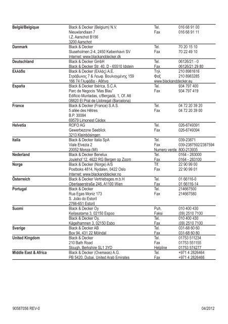 BlackandDecker Taille Haies Sans Fil- Gtc800nm - Type H1 - Instruction Manual (Europ&eacute;en)