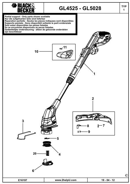 BlackandDecker Coupe-Bordure- Gl5530 - Type 1 - Instruction Manual (Europ&eacute;en)