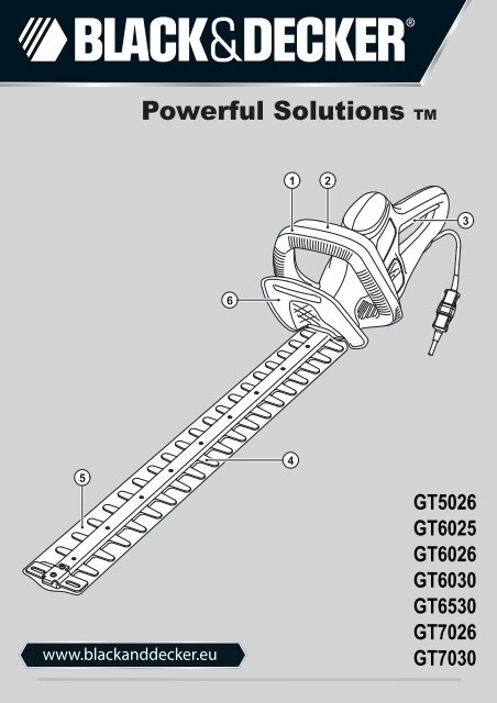 BlackandDecker Taille Haies- Gt6026 - Type 1 - Instruction Manual (Europ&eacute;en)