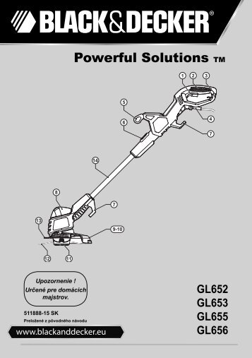 BlackandDecker Coupe-Bordure- Gl656 - Type 2 - 3 - Instruction Manual (Slovaque)