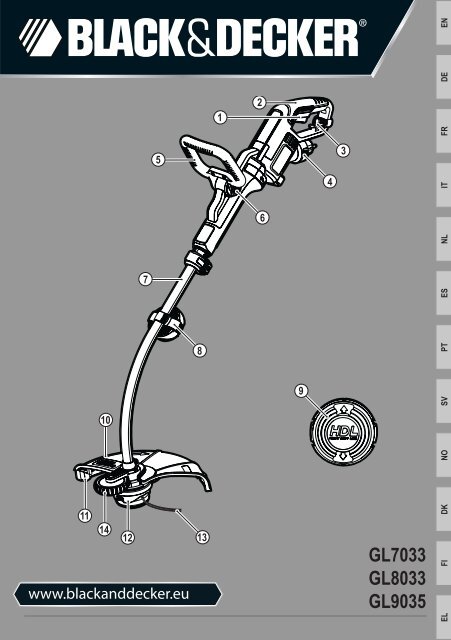 BlackandDecker Coupe-Bordure- Gl7033 - Type 1 - Instruction Manual (Europ&eacute;en)