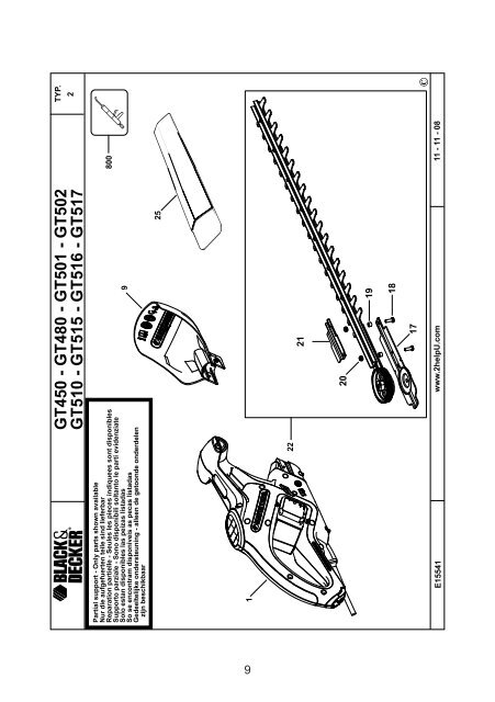 BlackandDecker Taille Haies- Gt510 - Type 1 - Instruction Manual (Turque)