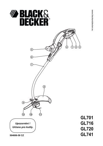 BlackandDecker Coupe-Bordure- Gl716 - Type 2 - Instruction Manual (TchÃ¨que)