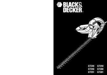 BlackandDecker Taille Haies- Gt249 - Type 1 - Instruction Manual (EuropÃ©en)