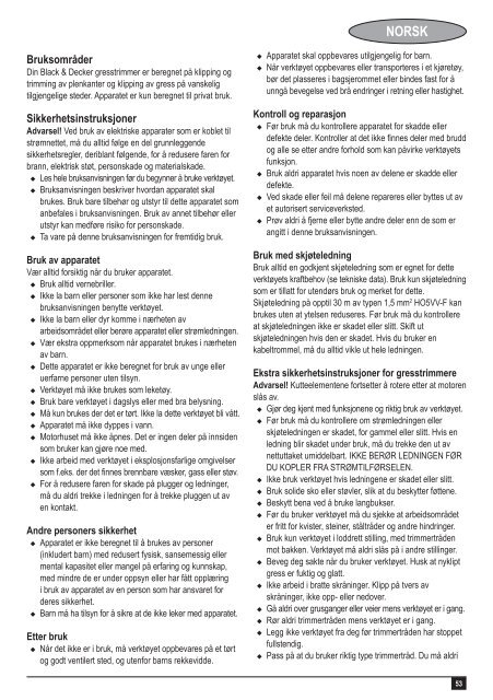 BlackandDecker Coupe-Bordure- Gl710 - Type 3 - Instruction Manual (Europ&eacute;en)