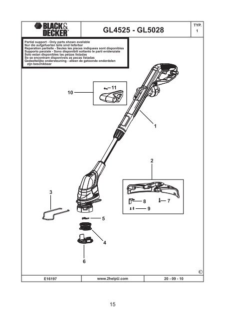 BlackandDecker Coupe-Bordure- Gl4525 - Type 1 - Instruction Manual (la Hongrie)