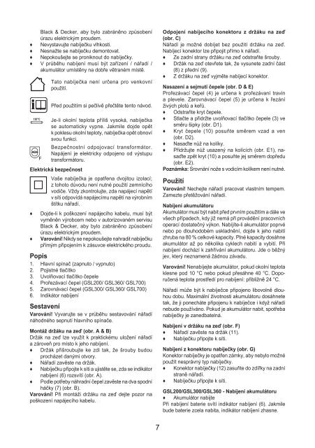 BlackandDecker Debroussaileuse- Gsl200 - Type H1 - Instruction Manual (Tch&egrave;que)