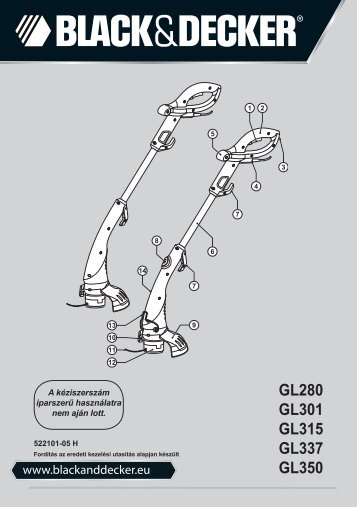 BlackandDecker Coupe-Bordure- Gl301 - Type 2 - Instruction Manual (la Hongrie)