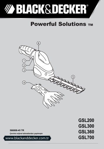 BlackandDecker Debroussaileuse- Gsl200 - Type H1 - Instruction Manual (Turque)